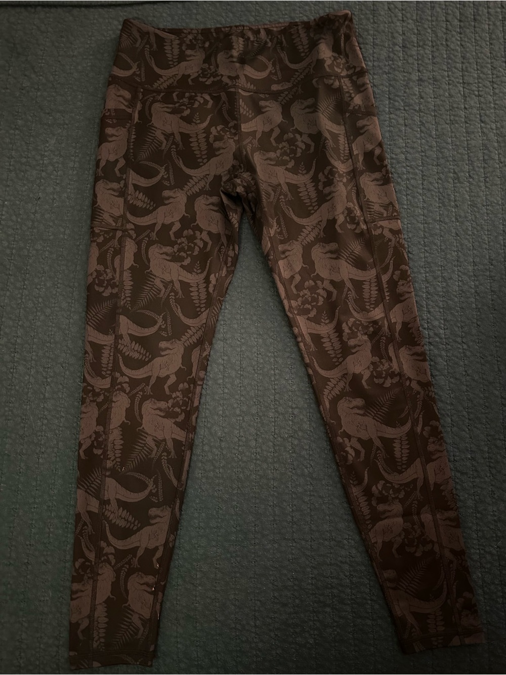 Constantly Varied Gear CVG Black Dino-Print Leggings Tights workout pants T-flex